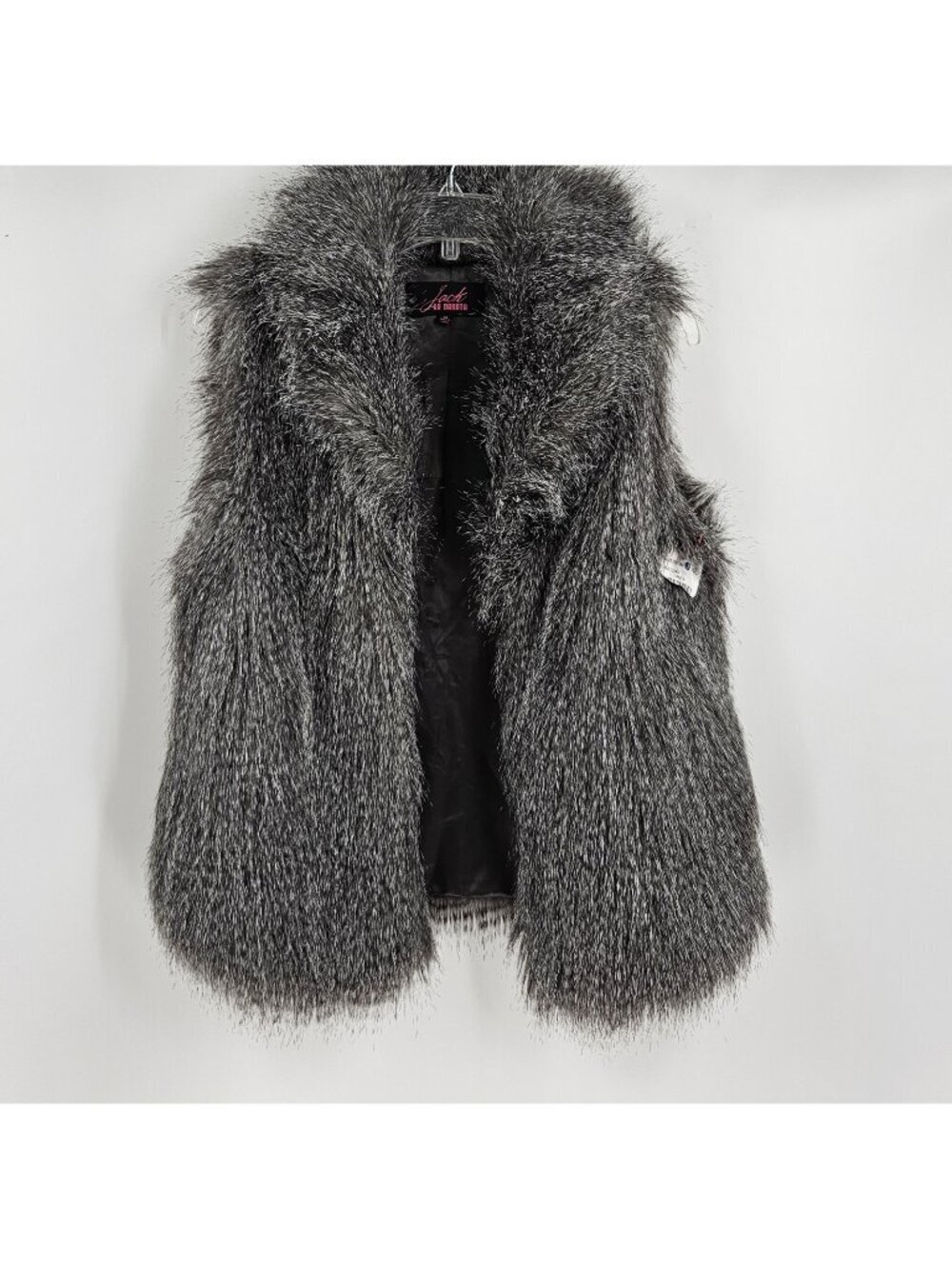 NWT Nordstrom Jack BB Dakota Grey Faux Fur Vest Size M